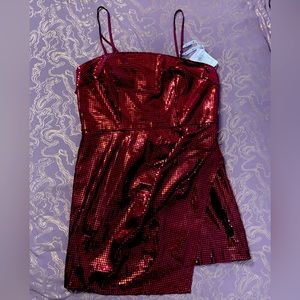 Jules & Cleo Red Sequin Cocktail Event Dress | size 14